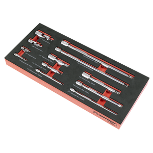 Sealey TBT44 Premier Wobble Extension Bar Set with Tool Tray 1/4", 3/8" & 1/2"Sq Drive 12pc - additional view 6