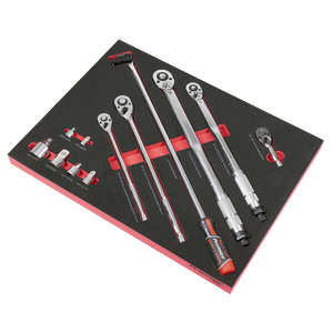 Sealey TBT45 Premier Ratchet, Torque Wrench, Breaker Bar & Socket Adaptor Set with Tool Tray 3/8"Sq & - additional view 5