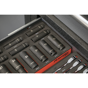 Sealey TBT46 Premier Impact Socket Set with Tool Tray 1/2"Sq Drive 22pc - additional view 2