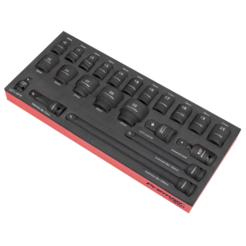 Sealey TBT46 Premier Impact Socket Set with Tool Tray 1/2"Sq Drive 22pc - additional view 7