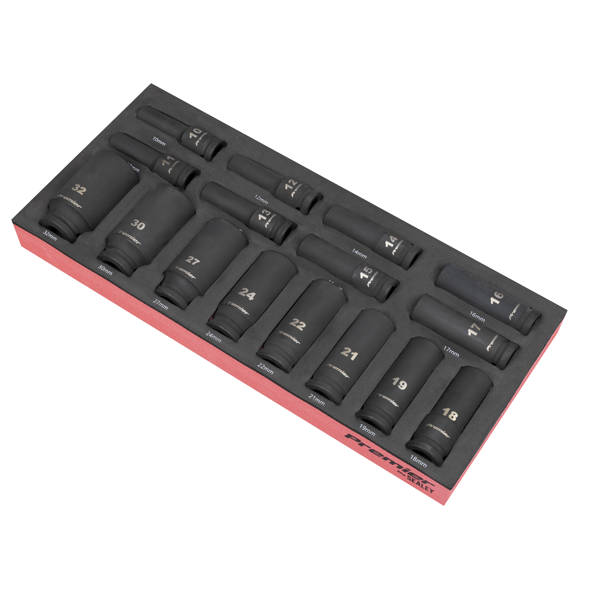 Sealey TBT47 Premier Deep Impact Socket Set with Tool Tray 1/2"Sq Drive 16pc - additional view 3
