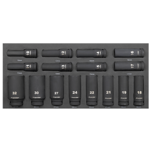 Sealey TBT47 Premier Deep Impact Socket Set with Tool Tray 1/2"Sq Drive 16pc - additional view 2