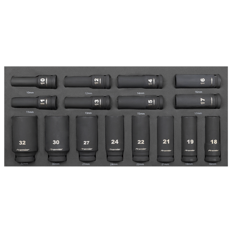 Sealey TBT47 Premier Deep Impact Socket Set with Tool Tray 1/2"Sq Drive 16pc - additional view 2