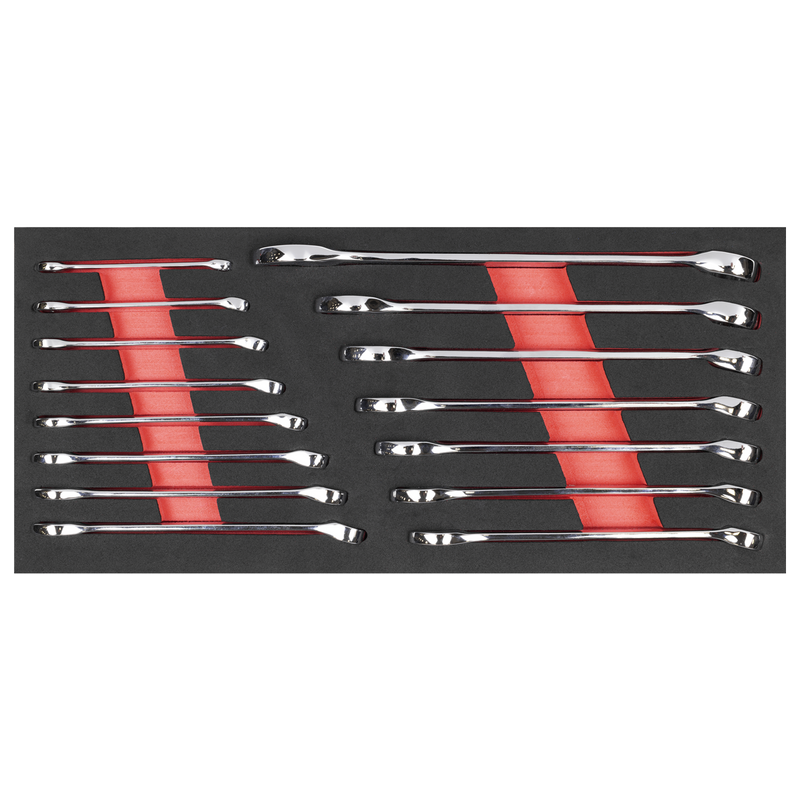 Sealey TBT48 Premier Combination Spanner Set with Tool Tray 15pc - additional view 4