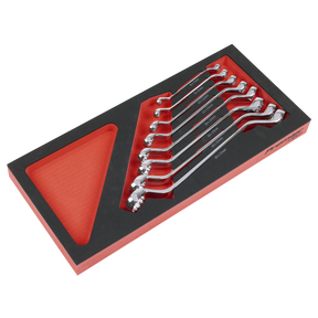Sealey TBT51 Premier Deep Offset Spanner Set with Tool Tray 8pc