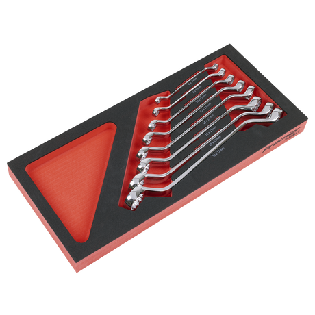 Sealey TBT51 Premier Deep Offset Spanner Set with Tool Tray 8pc