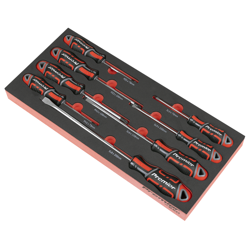 Sealey TBT53 Premier Screwdriver Set with Tool Tray 8pc - additional view 2
