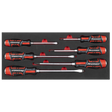 Sealey TBT54 Premier Hammer-Thru Screwdriver Set with Tool Tray 6pc