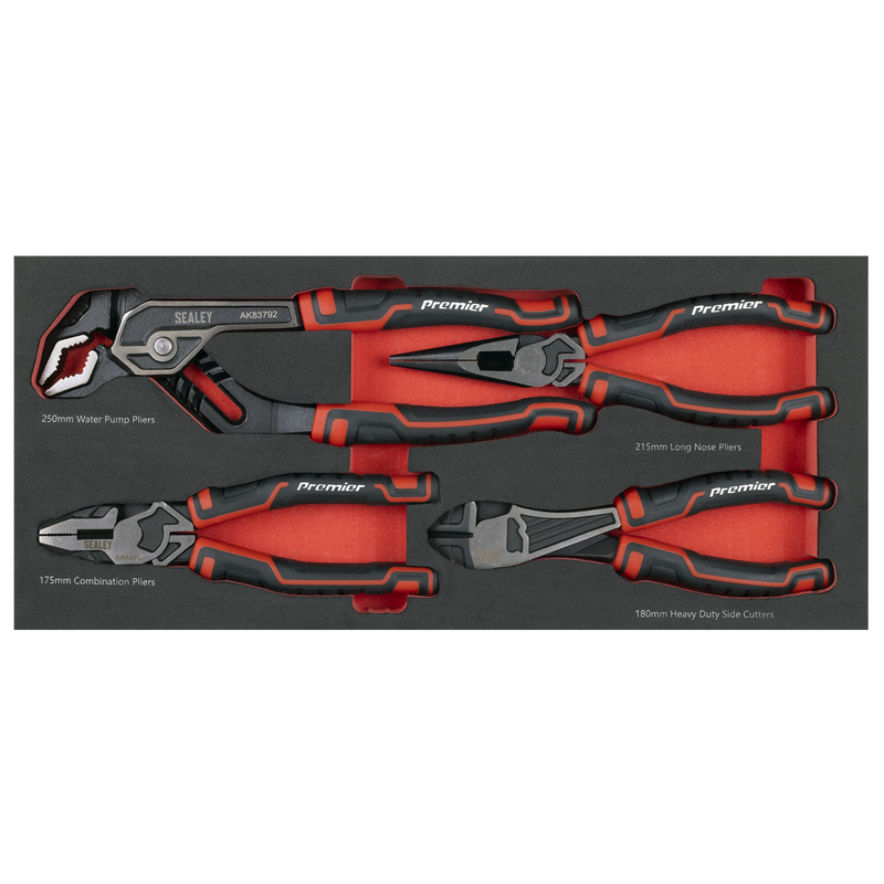 Sealey TBT56 Premier Pliers Set with Tool Tray 4pc - additional view 3