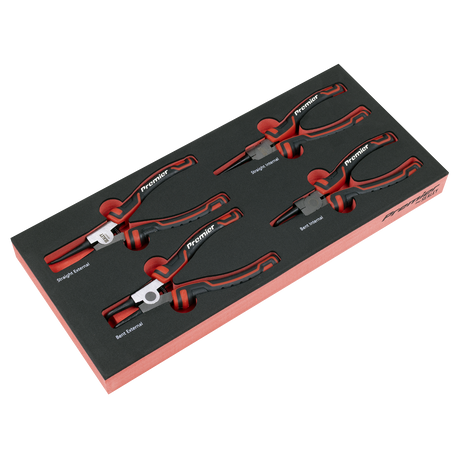 Sealey TBT57 Premier Circlip Pliers Set with Tool Tray 4pc