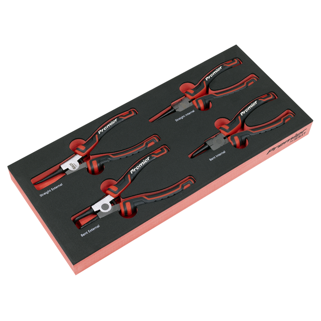 Sealey TBT57 Premier Circlip Pliers Set with Tool Tray 4pc
