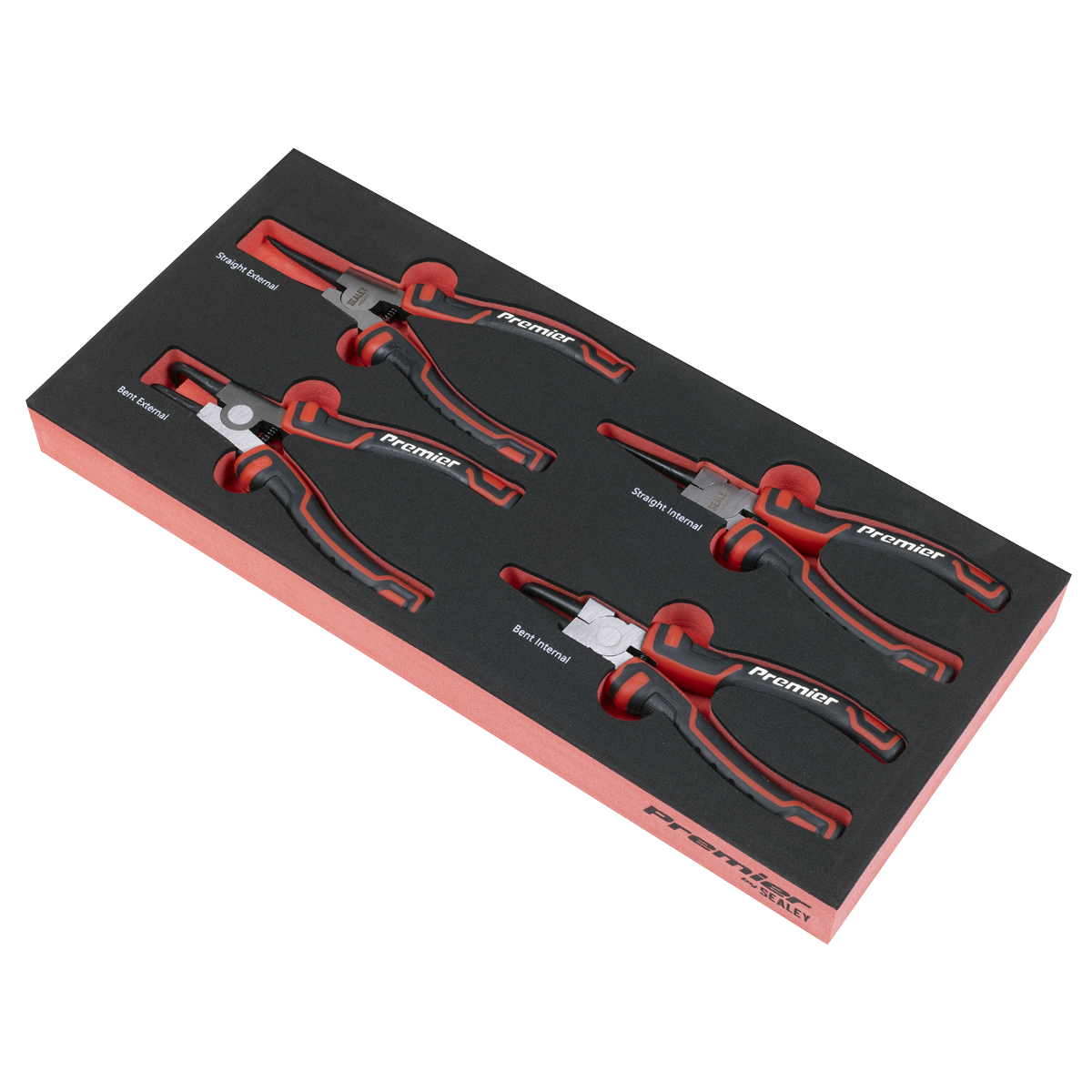 Sealey TBT57 Premier Circlip Pliers Set with Tool Tray 4pc - additional view 2
