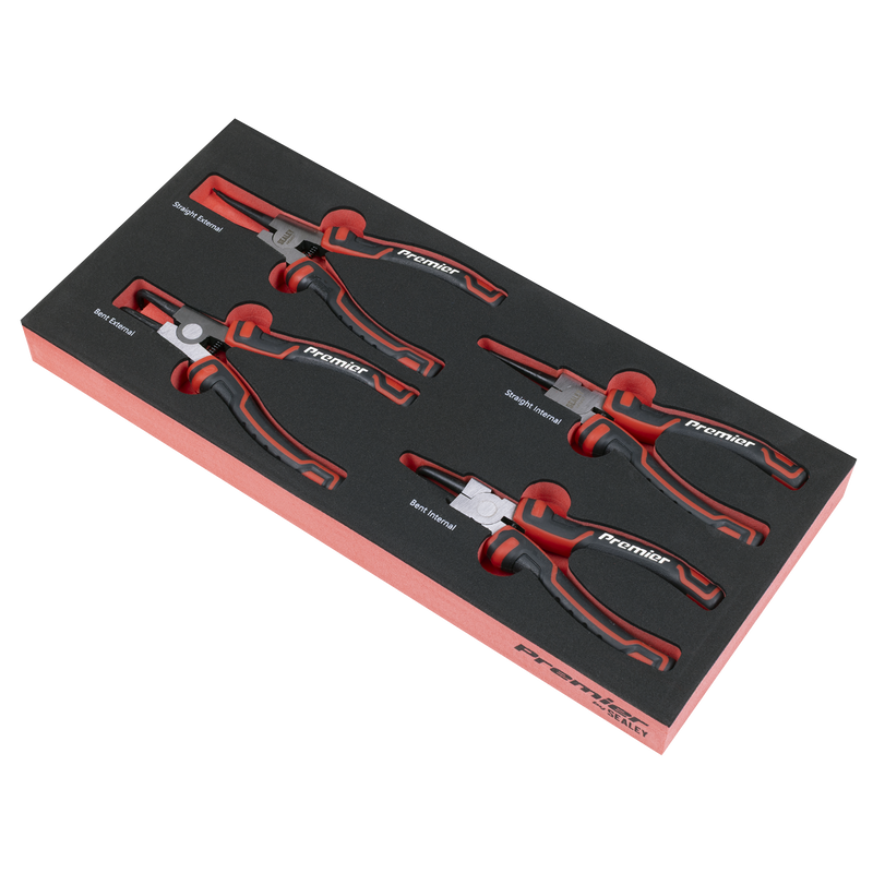 Sealey TBT57 Premier Circlip Pliers Set with Tool Tray 4pc - additional view 2