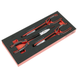 Sealey TBT58 Premier Long Needle Nose Pliers Set with Tool Tray 3pc