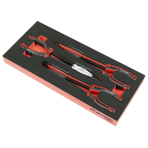Sealey TBT58 Premier Long Needle Nose Pliers Set with Tool Tray 3pc - additional view 4