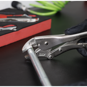 Sealey TBT59 Premier Locking Pliers & Adjustable Wrench Set with Tool Tray 4pc - additional view 3
