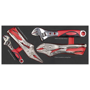 Sealey TBT59 Premier Locking Pliers & Adjustable Wrench Set with Tool Tray 4pc - additional view 5