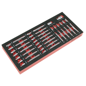 Sealey TBT60 Premier TRX-Star*, Hex & Spline Bit Set with Tool Tray 44pc