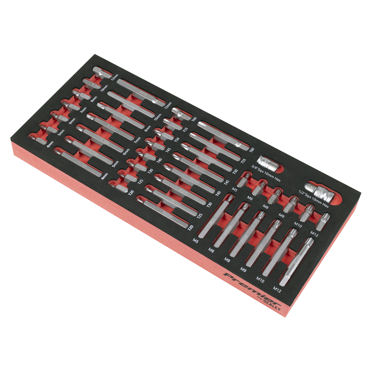 Sealey TBT60 Premier TRX-Star*, Hex & Spline Bit Set with Tool Tray 44pc - additional view 3