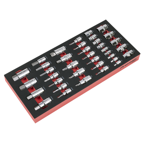 Sealey TBT61 Premier Socket Bit Set with Tool Tray 37pc