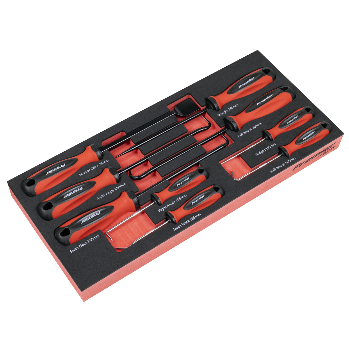 Sealey TBT65 Premier Scraper & Hook Set with Tool Tray 9pc