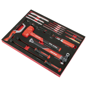 Sealey TBT66 Premier Striking, Pry Bar, Hacksaw & Impact Screwdriver Set with Tool Tray 39pc - additional view 2
