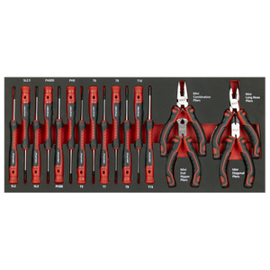 Sealey TBT67 Premier Precision Screwdriver & Mini Pliers Set with Tool Tray 17pc - additional view 3