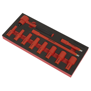 Sealey TBTE01 Premier Insulated Socket Set with Tool Tray 3/8"Sq Drive 11pc - VDE Approved - additional view 7