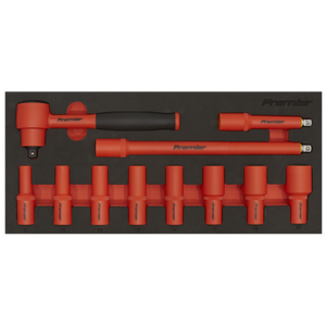 Sealey TBTE01 Premier Insulated Socket Set with Tool Tray 3/8"Sq Drive 11pc - VDE Approved - additional view 8