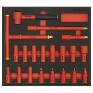 Sealey TBTE02 Premier Insulated Socket Set with Tool Tray 3/8"Sq Drive 20pc - VDE Approved - additional view 3