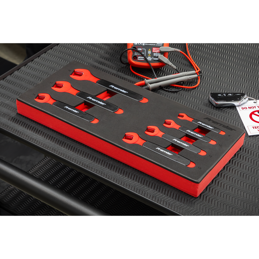 Sealey TBTE03 Premier Insulated Open-End Spanner Set with Tool Tray 7pc - VDE Approved - additional view 3