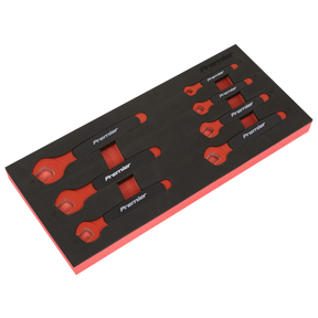 Sealey TBTE03 Premier Insulated Open-End Spanner Set with Tool Tray 7pc - VDE Approved