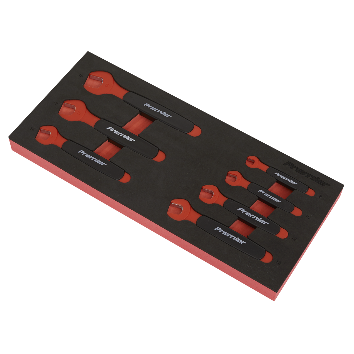Sealey TBTE03 Premier Insulated Open-End Spanner Set with Tool Tray 7pc - VDE Approved - additional view 2
