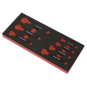 Sealey TBTE03 Premier Insulated Open-End Spanner Set with Tool Tray 7pc - VDE Approved - additional view 2