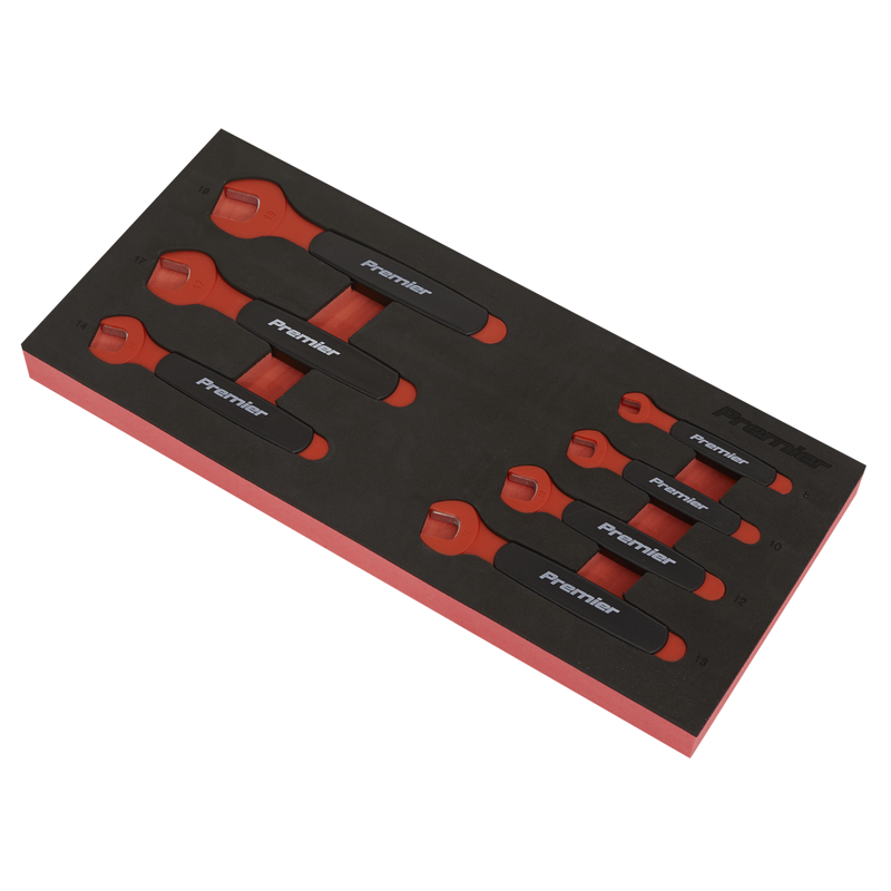 Sealey TBTE03 Premier Insulated Open-End Spanner Set with Tool Tray 7pc - VDE Approved - additional view 2