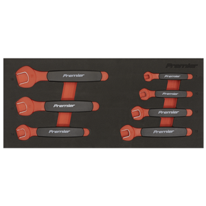 Sealey TBTE03 Premier Insulated Open-End Spanner Set with Tool Tray 7pc - VDE Approved - additional view 8