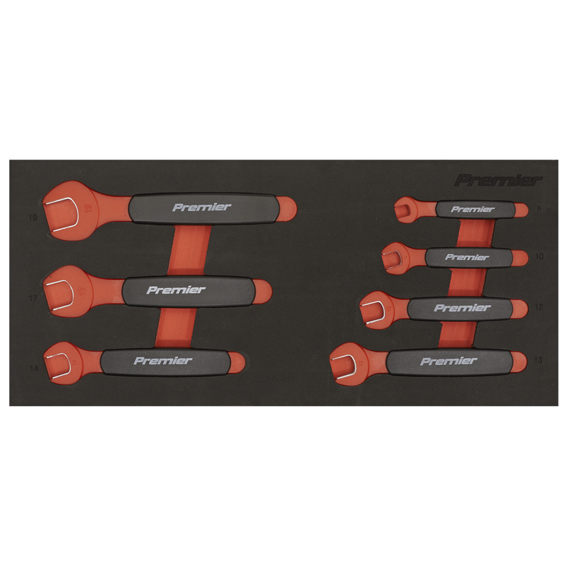Sealey TBTE03 Premier Insulated Open-End Spanner Set with Tool Tray 7pc - VDE Approved - additional view 8