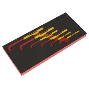 Sealey TBTE05 Premier Insulated Hex Key Set with Tool Tray 6pc - VDE Approved