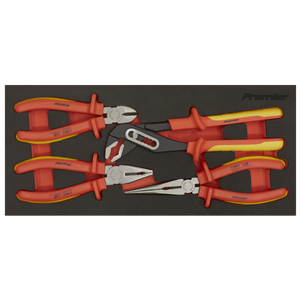 Sealey TBTE07 Premier Insulated Pliers Set with Tool Tray 4pc - VDE Approved - additional view 3