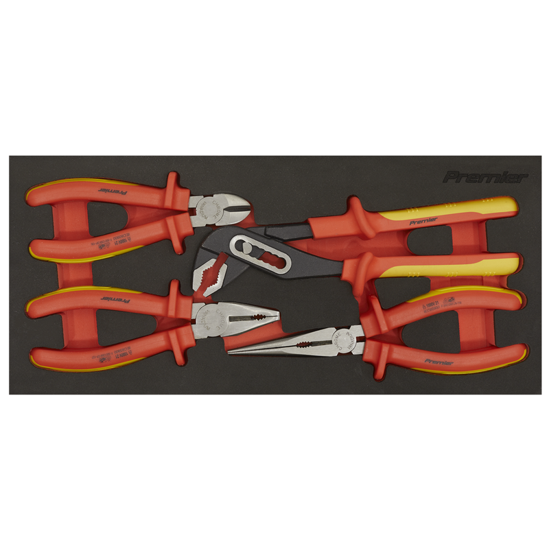 Sealey TBTE07 Premier Insulated Pliers Set with Tool Tray 4pc - VDE Approved - additional view 3