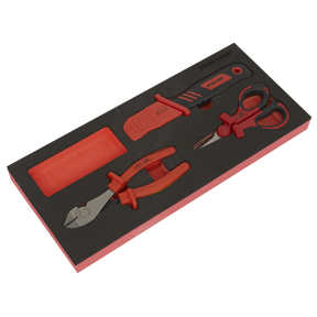 Sealey TBTE09 Premier Insulated Cutting Set with Tool Tray 3pc - VDE Approved