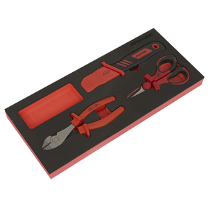 Sealey TBTE09 Premier Insulated Cutting Set with Tool Tray 3pc - VDE Approved