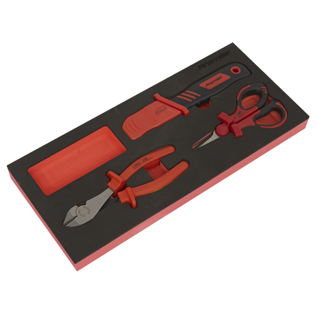 Sealey TBTE09 Premier Insulated Cutting Set with Tool Tray 3pc - VDE Approved