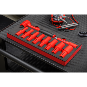 Sealey TBTE11 Premier Insulated Socket Set with Tool Tray 1/2"Sq Drive 10pc - VDE Approved - additional view 5