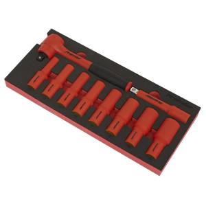 Sealey TBTE11 Premier Insulated Socket Set with Tool Tray 1/2"Sq Drive 10pc - VDE Approved - additional view 7
