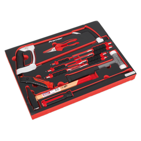 Sealey TBTP06EU Premier Platinum Hacksaw, Hammers & Punch Kit with Tool Tray 13pc