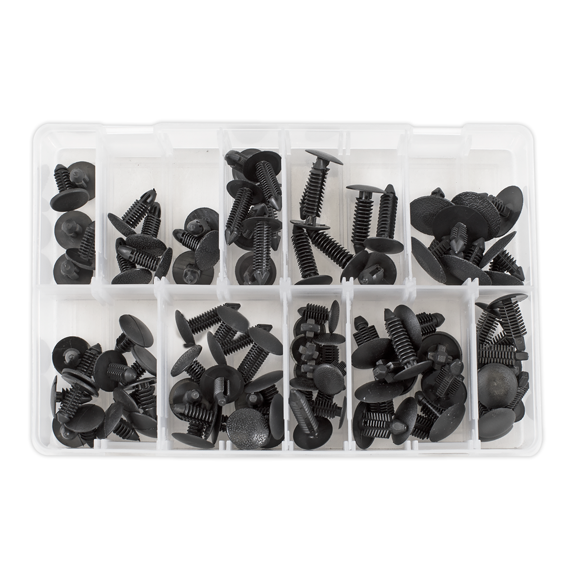 Sealey TCFT100AS Fir Tree Clip Assortment - Pack of 100 - additional view 3
