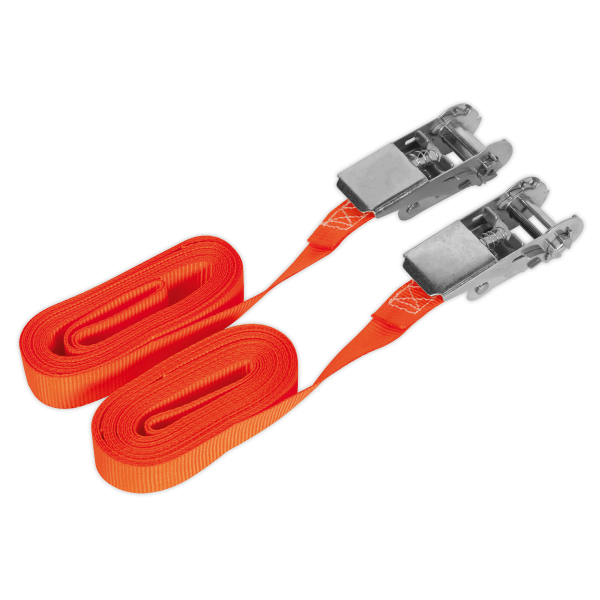 Sealey TD05045E Self-Securing Ratchet Straps 25mm x 4.5m 500kg Breaking Strength - Pair - additional view 3