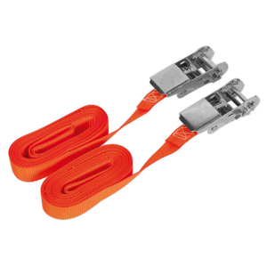 Sealey TD05045E Self-Securing Ratchet Straps 25mm x 4.5m 500kg Breaking Strength - Pair - additional view 3