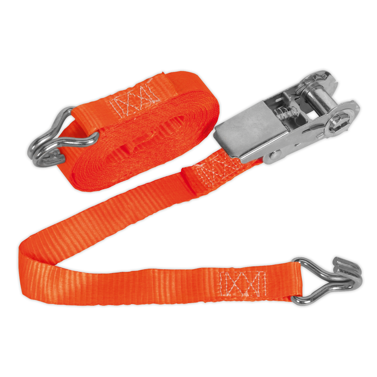 Sealey TD0845J Ratchet Strap Polyester Webbing 25mm x 4.5m 800kg Breaking Strength